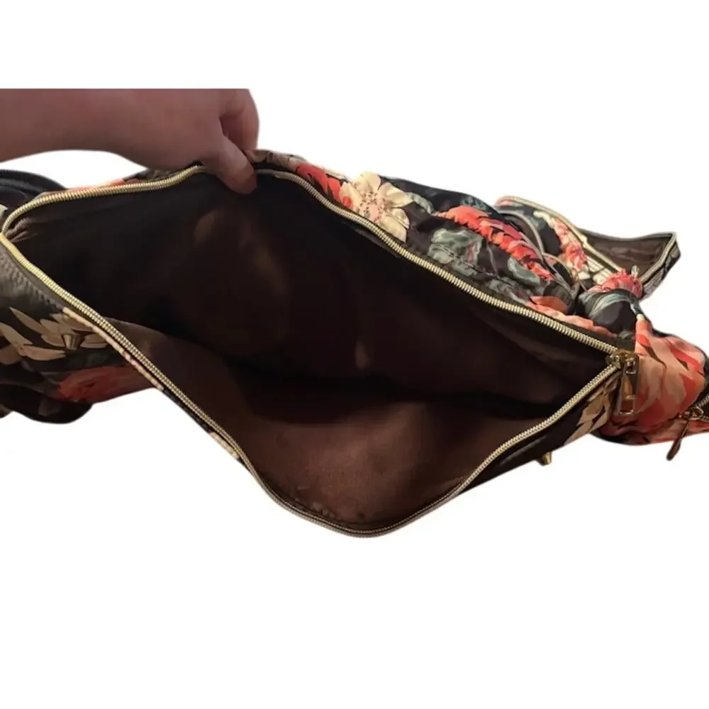 Weekender Bag Floral Duffle Overnight Bag Canvas Travel Carry On Waterproof